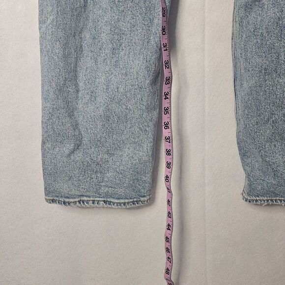 AMERICAN EAGLE Sz 10 Jeans Light Wash Distressed Stretch Y2k Baggy - Picture 3 of 6